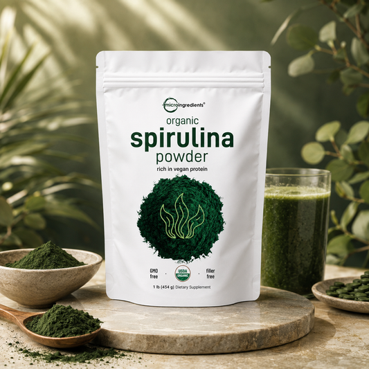 Microingredients Organic Spirulina Powder | Superalimento Verde para Nutrición y Energía Diaria