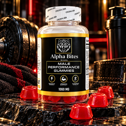 ALPHA BITES™ | Gomitas de Vitalidad & Rendimiento Masculino